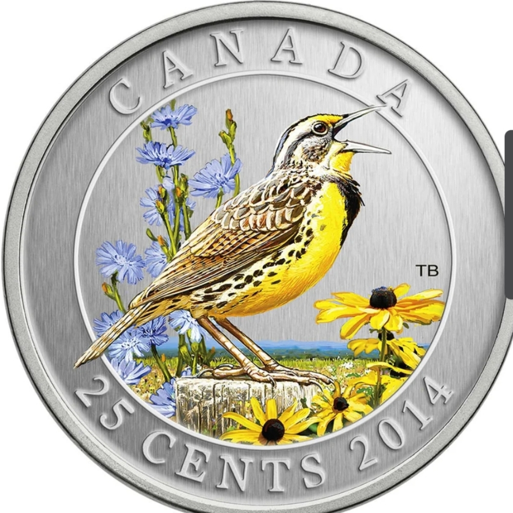 2014 RCM 25C Colourised Birds Of Canada Series